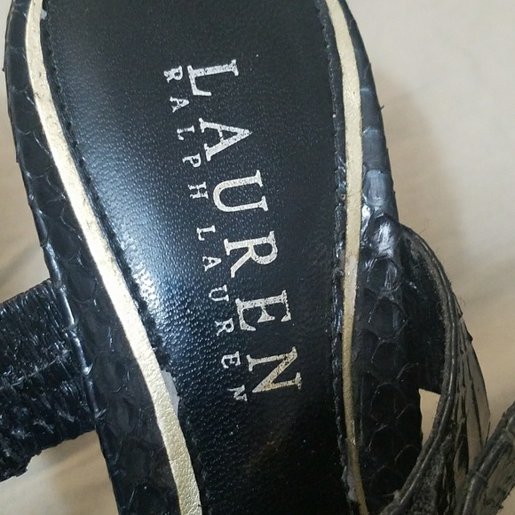 Sold 🇺🇸⚘Lauren Ralph Snakeskin Leather Sandals - Picture 5 of 7